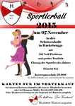 Plakat zum Sportlerball 2015 in Harkebrügge